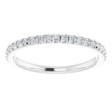 Platinum 1/5 CTW Diamond French-Set Matching Band