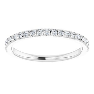 Platinum 1/5 CTW Diamond French-Set Matching Band