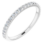 Platinum 1/5 CTW Diamond French-Set Matching Band