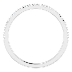 14K White 1/5 CTW Diamond French-Set Matching Band