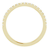 14K Yellow 1/5 CTW Diamond French-Set Matching Band