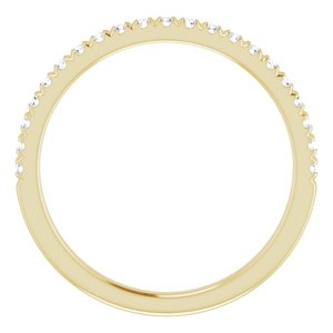 14K Yellow 1/5 CTW Diamond French-Set Matching Band