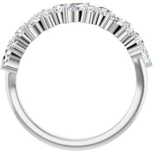 Platinum 3/4 CTW Natural Diamond Anniversary Band