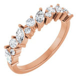 14K Rose 3/4 CTW Natural Diamond Anniversary Band