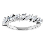 Platinum 3/4 CTW Natural Diamond Anniversary Band