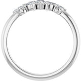 14K White 1/3 CTW Natural Diamond Multi-Shape Ring