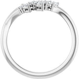 14K White 1/5 CTW Natural Diamond Contour Band