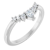 14K White 1/4 CTW Natural Diamond Contour Band