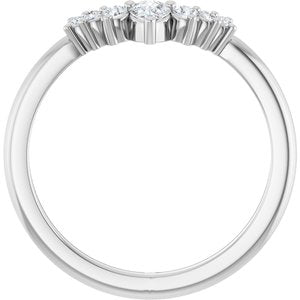 14K White 1/4 CTW Natural Diamond Contour Band