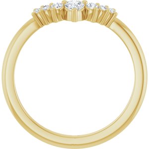 14K Yellow 1/4 CTW Natural Diamond Contour Band