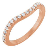 14K Rose 1/5 CTW Natural Diamond Band