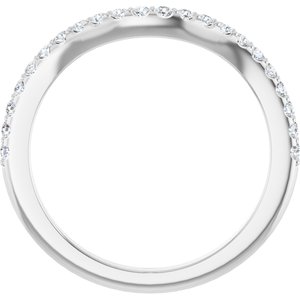 14K White 1/5 CTW Natural Diamond Band