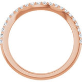 14K Rose 1/5 CTW Natural Diamond Band
