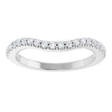 14K White 1/5 CTW Natural Diamond Band