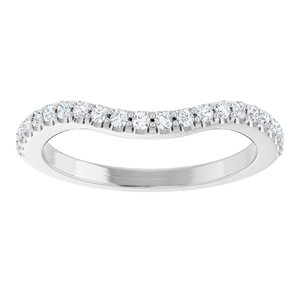 14K White 1/5 CTW Natural Diamond Band