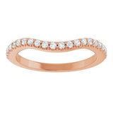14K Rose 1/5 CTW Natural Diamond Band