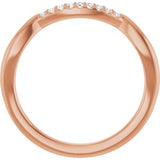 14K Rose .06 CTW Natural Diamond Matching Band