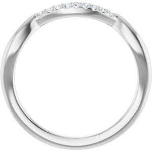 14K White .06 CTW Natural Diamond Matching Band
