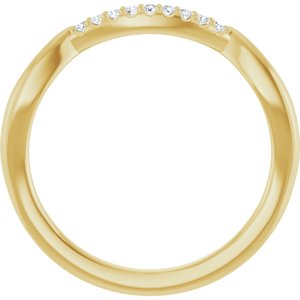14K Yellow .06 CTW Natural Diamond Matching Band