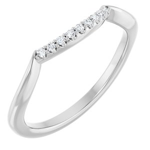 14K White .06 CTW Natural Diamond Matching Band