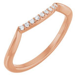 14K Rose .06 CTW Natural Diamond Matching Band