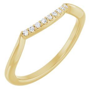 14K Yellow .06 CTW Natural Diamond Matching Band