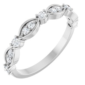 14K White 1/4 CTW Natural Diamond Anniversary Band