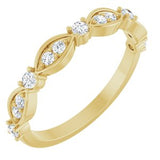 14K Yellow 1/4 CTW Natural Diamond Anniversary Band