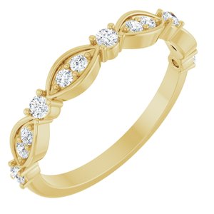 14K Yellow 1/4 CTW Natural Diamond Anniversary Band