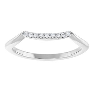 14K White .06 CTW Natural Diamond Matching Band