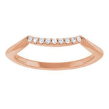 14K Rose .06 CTW Natural Diamond Matching Band