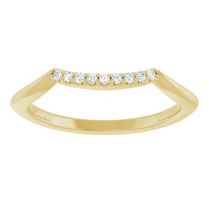 14K Yellow .06 CTW Natural Diamond Matching Band