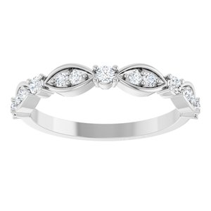 Platinum 1/4 CTW Natural Diamond Anniversary Band