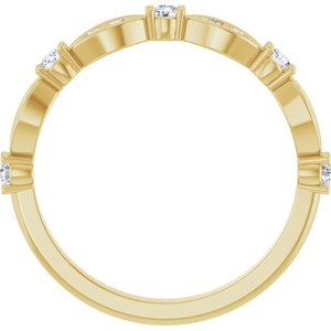 14K Yellow 1/4 CTW Natural Diamond Anniversary Band
