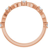 14K Rose 1/4 CTW Natural Diamond Anniversary Band