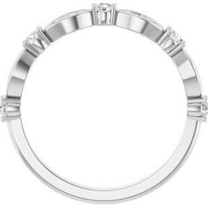 Platinum 1/4 CTW Natural Diamond Anniversary Band