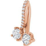 14K Rose 1/2 CTW Natural Diamond Pendant