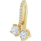 14K Yellow 1/2 CTW Natural Diamond Pendant