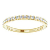 14K Yellow 1/3 CTW Natural Diamond Eternity Band Size 4