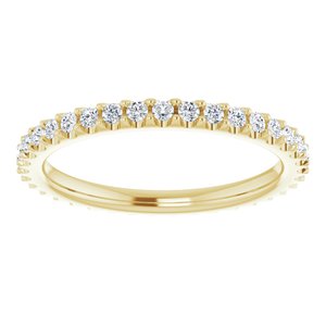14K Yellow 1/3 CTW Natural Diamond Eternity Band Size 4