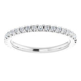 14K White 1/3 CTW Natural Diamond Eternity Band Size 4