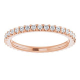 14K Rose 1/3 CTW Natural Diamond Eternity Band Size 4