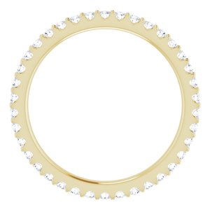 14K Yellow 1/3 CTW Natural Diamond Eternity Band Size 4