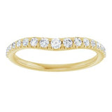 14K Yellow 1/3 CTW Natural Diamond Graduated Contour Band