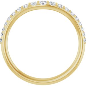 14K Yellow 1/3 CTW Natural Diamond Graduated Contour Band