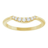 14K Yellow 1/8 CTW Natural Diamond Contour Band