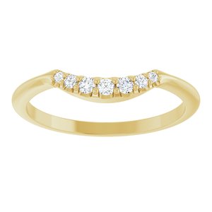 14K Yellow 1/8 CTW Natural Diamond Contour Band