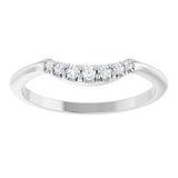 Platinum 1/8 CTW Natural Diamond Contour Band