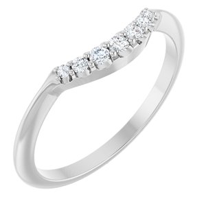 Platinum 1/8 CTW Natural Diamond Contour Band