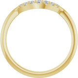 14K Yellow 1/8 CTW Natural Diamond Contour Band